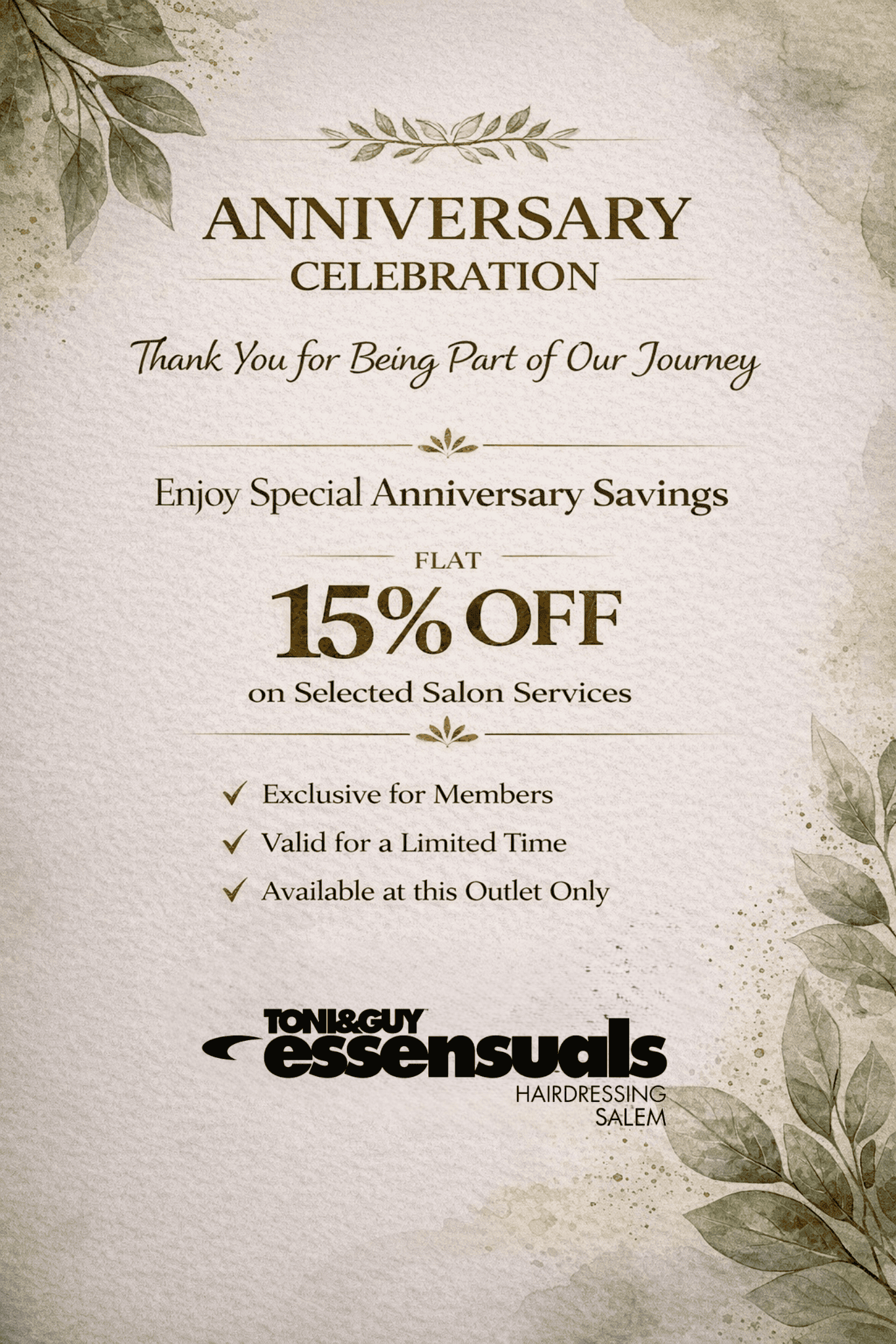 Anniversary special offers
